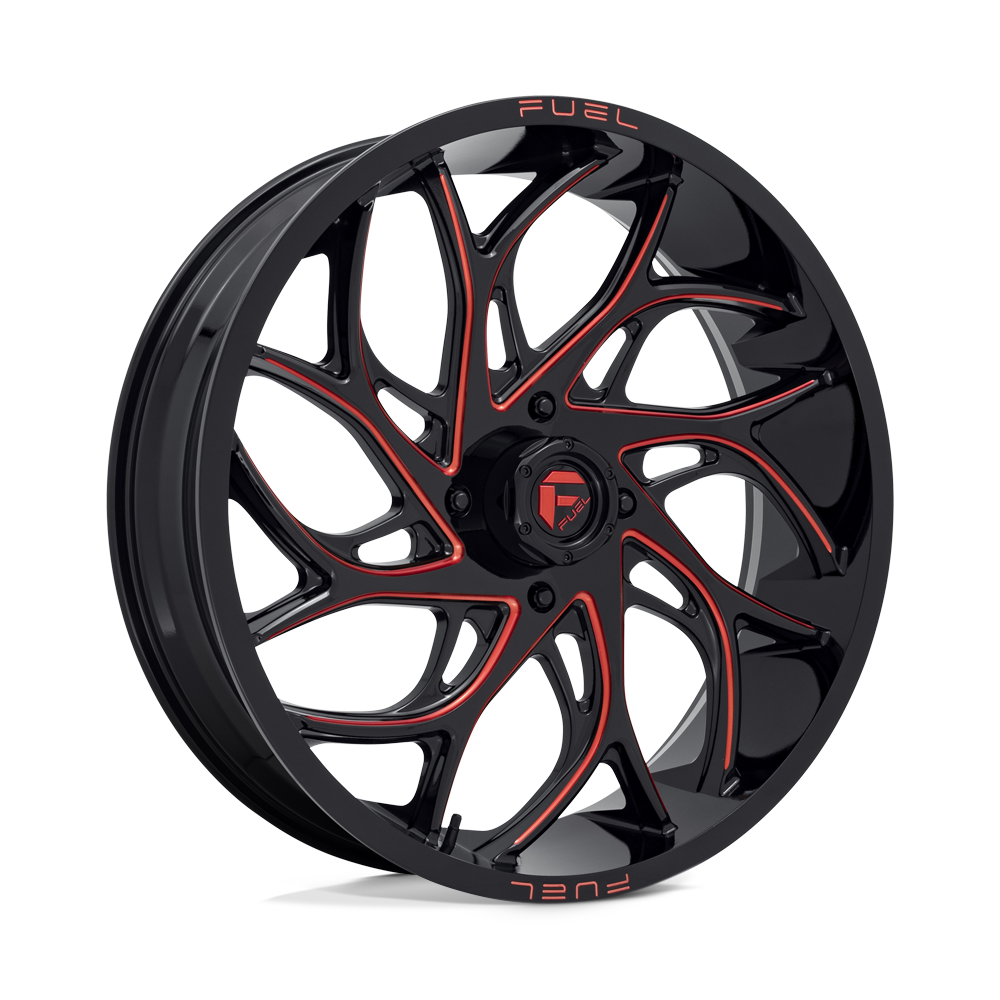 Fuel Off-Road D779 24X7 Gloss Black Milled W/ Candy Red Tint 4x156 +13mm