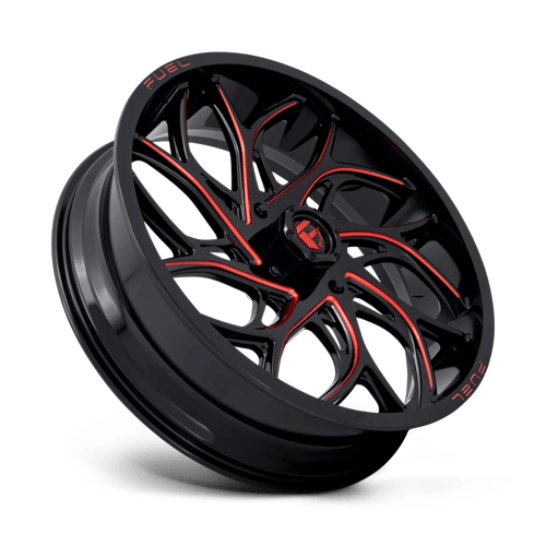 Fuel Off-Road D779 24X7 Gloss Black Milled W/ Candy Red Tint 4x156 +13mm