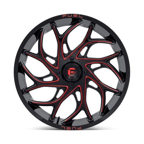 Fuel Off-Road D779 24X7 Gloss Black Milled W/ Candy Red Tint 4x156 +13mm