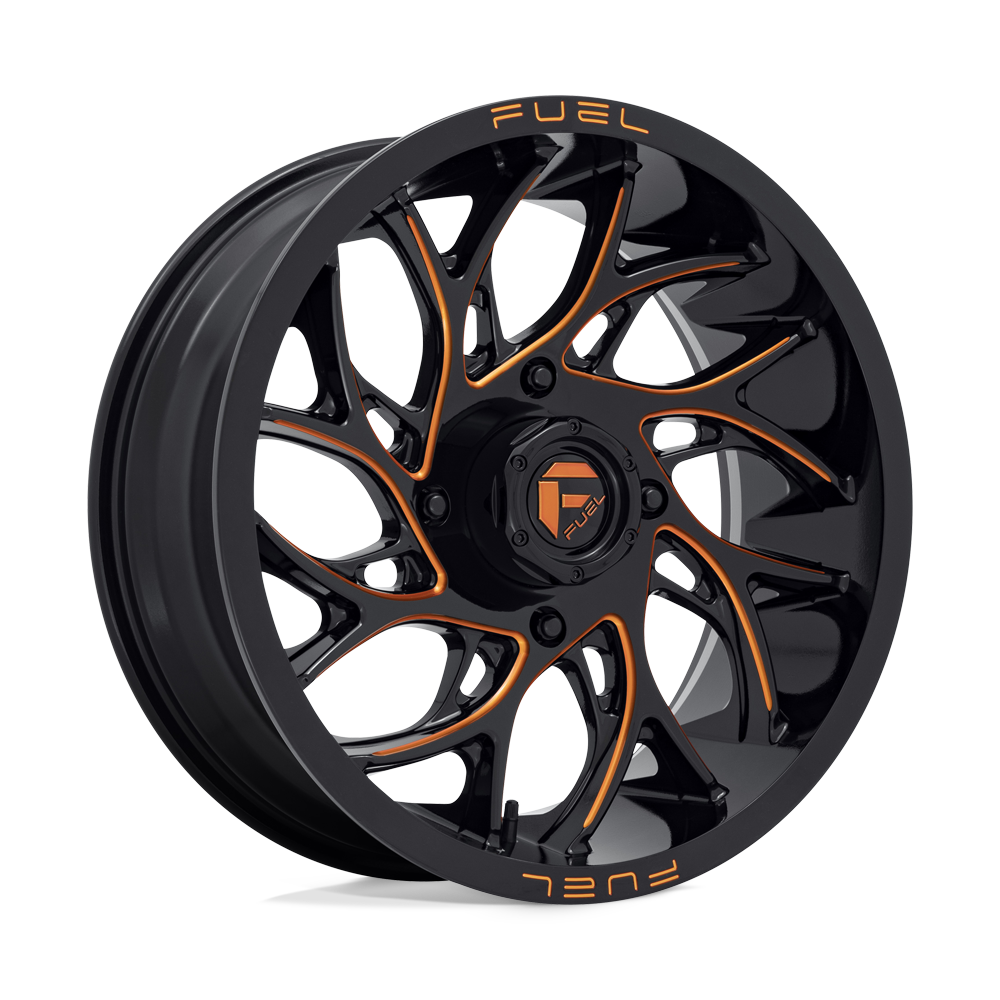 Fuel Off-Road D780 18X7 Gloss Black Milled W/ Orange Tint 4x137 +13mm