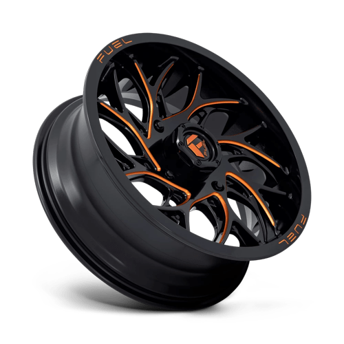 Fuel Off-Road D780 18X7 Gloss Black Milled W/ Orange Tint 4x137 +13mm