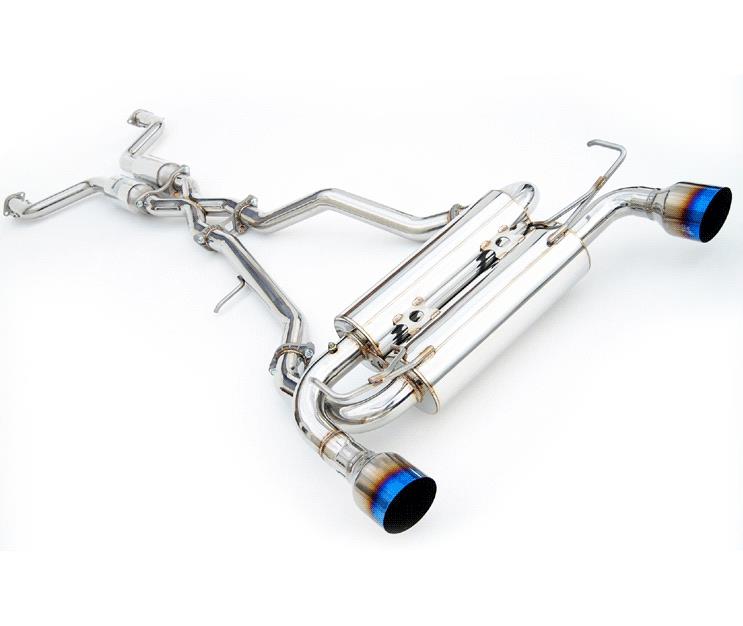 Invidia 09+ FX35 2/4WD Gemini Rolled Titanium Tip Cat-back Exhaust - HS09IFXGID
