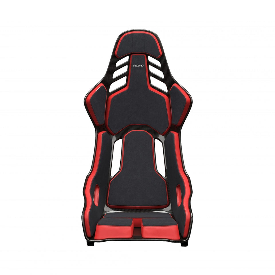 Recaro Podium CFK (CF/Kevlar) FIA/ABE Medium/Left Hand Seat - Alcantara Blk/Leather Red - 078.61.1B22-01