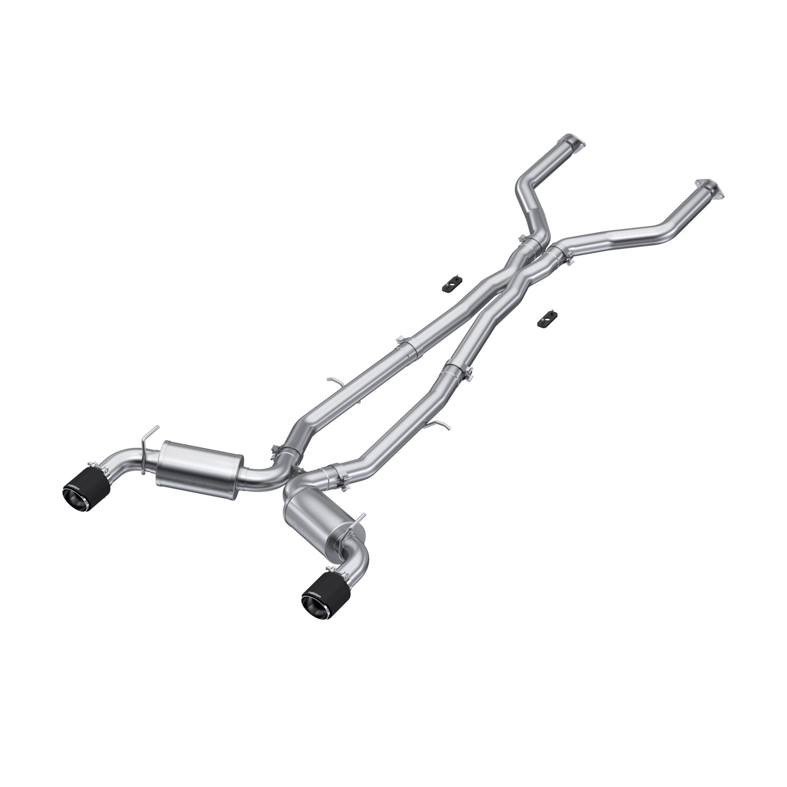 MBRP 17-19 Infiniti Q60 3.0L RWD/AWD Cat Back Dual Rear w/ Carbon Fiber Tips - S44043CF