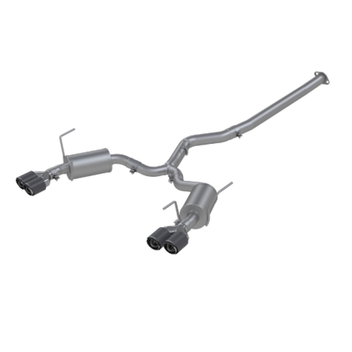 MBRP 15-19 Subaru WRX 2.0L/STI 2.5L 3in Dual Split Rear Exit w/ 3.5in CF Tips - T304 Street Version - S48003CF
