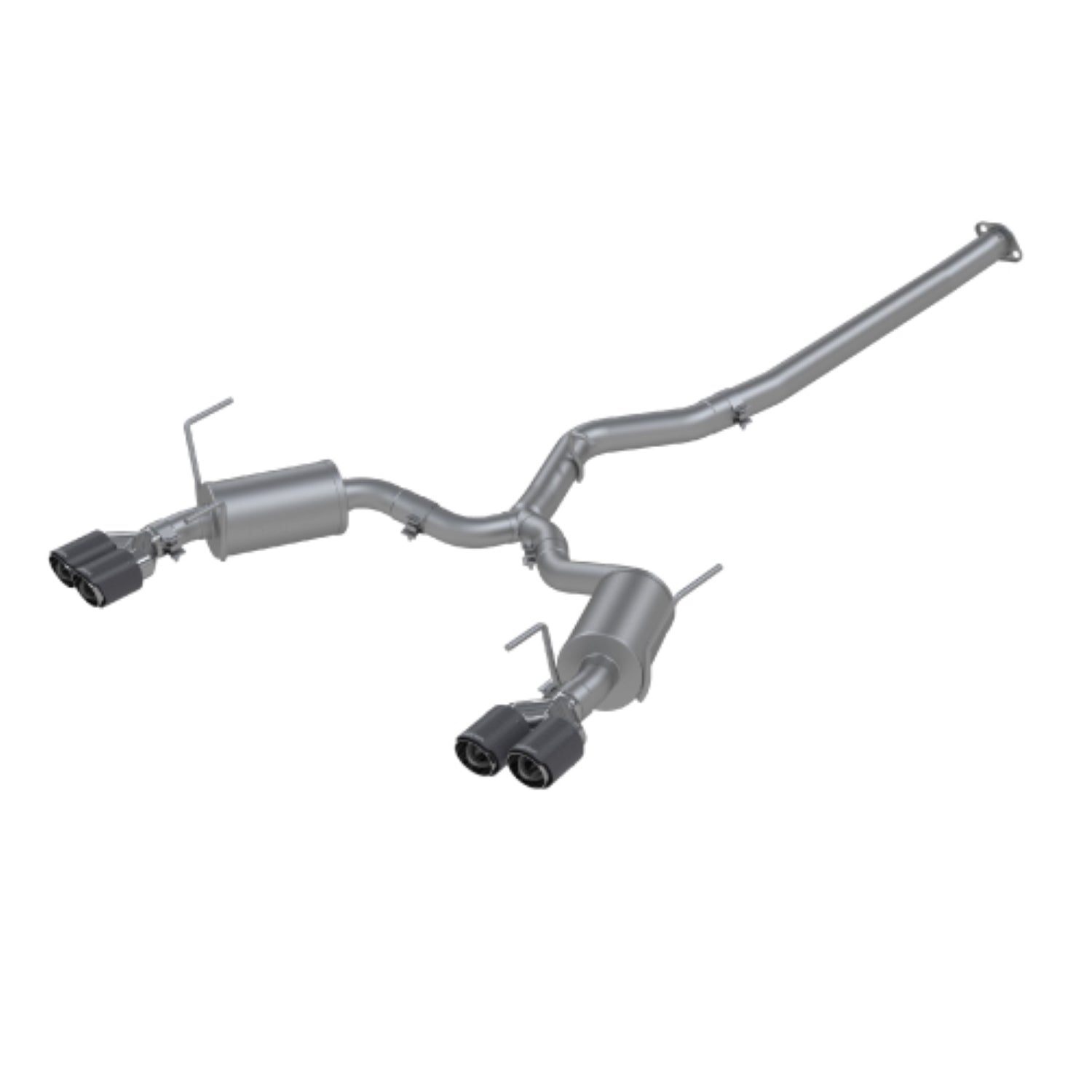 MBRP 15-19 Subaru WRX 2.0L/STI 2.5L 3in Dual Split Rear Exit w/ 3.5in CF Tips - T304 Street Version - S48003CF