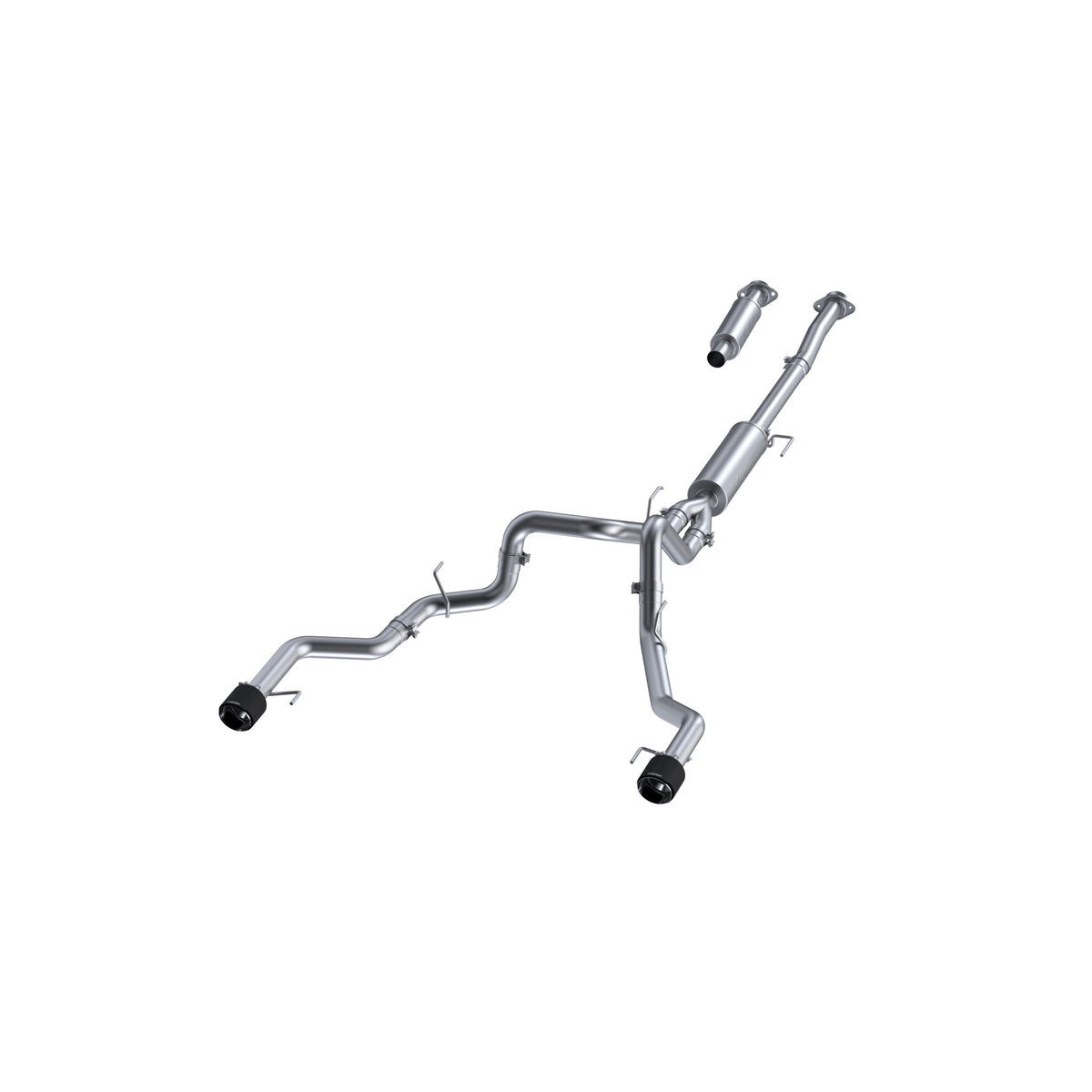 MBRP 22-23 Ford F150 T304 5in OD Carbon Fiber Tip Dual Rear Exit 3in Cat Back Exhaust - S52683CF