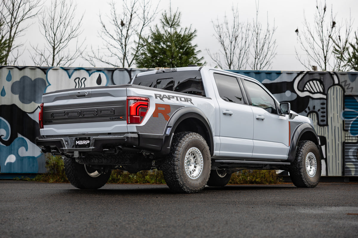 MBRP 2022+ Ford F-150 Raptor 3.5L / Raptor R 5.2L 3in Dual Rear Exit Turndown Axle Back - Black - S5278BLK