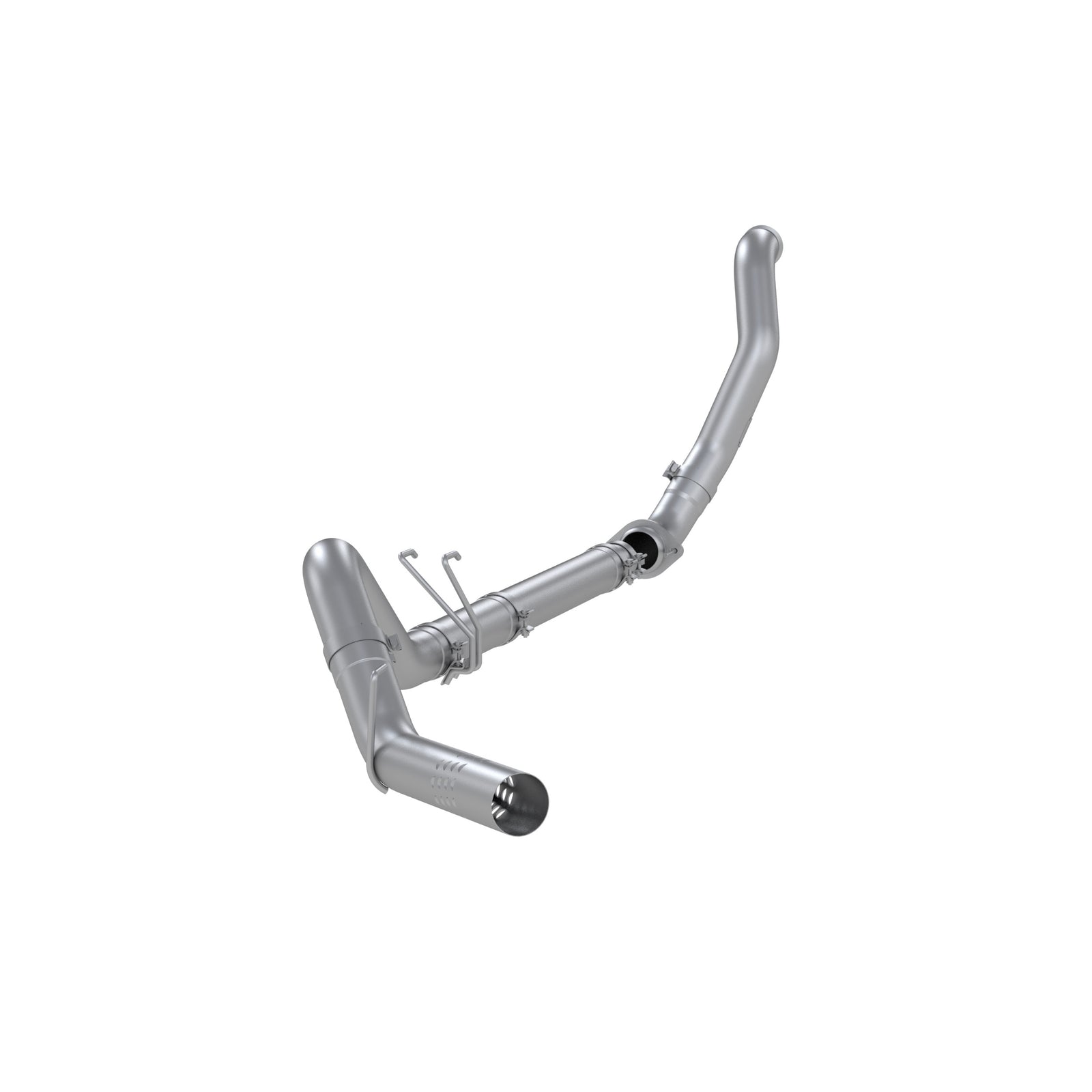 MBRP 08-10 F250/F350/F450 6.4L PS AL Steel 4in Filter-Back Single Side - No Muffler w/ DP - S6282PLM