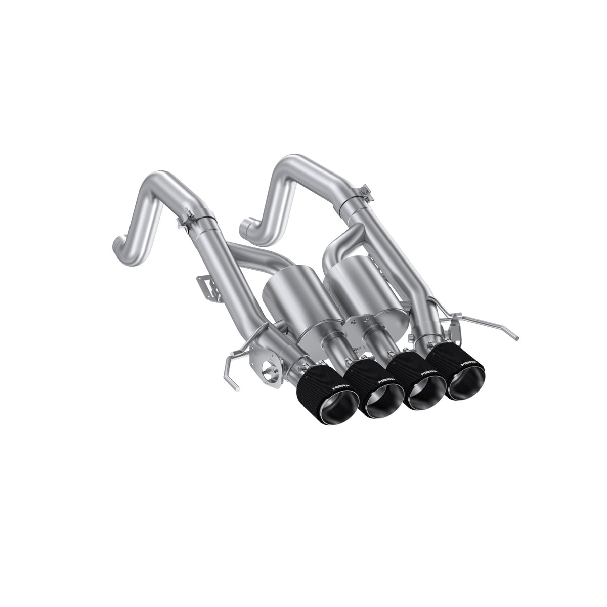 MBRP 14-19 Corvette 6.2L (NPP Models Only) T304SS 3in Cat-Back Dual Split w/ Quad Carbon Fiber Tips - S70073CF