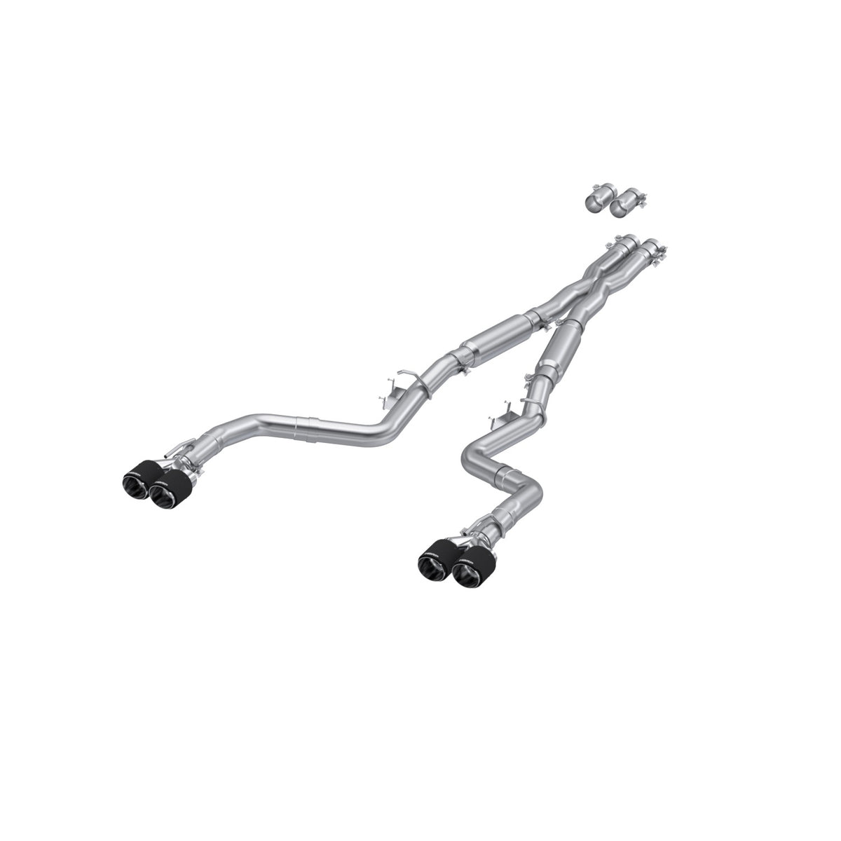 MBRP 17-Up Dodge Challenger 5.7L/6.2L/6.4L Carbon Fiber Quad Tip T304 Catback Exhaust - S71133CF