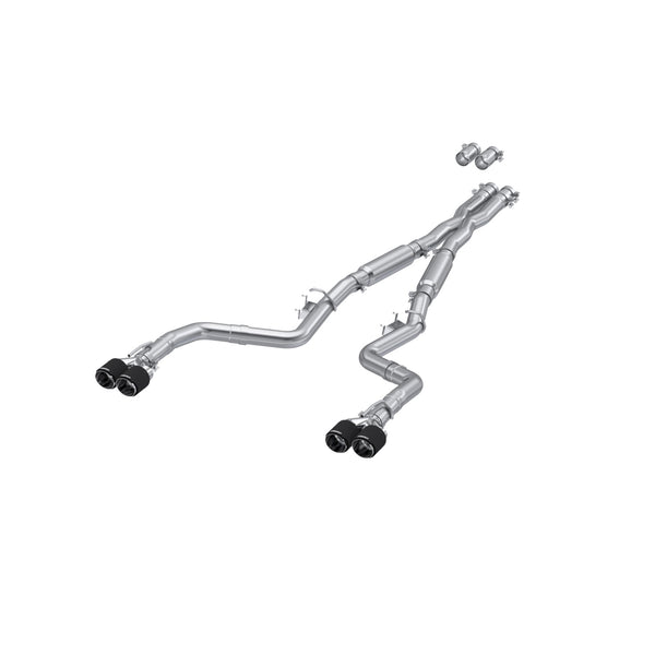 MBRP 17-Up Dodge Challenger 5.7L/6.2L/6.4L Carbon Fiber Quad Tip T304 Catback Exhaust - S71133CF