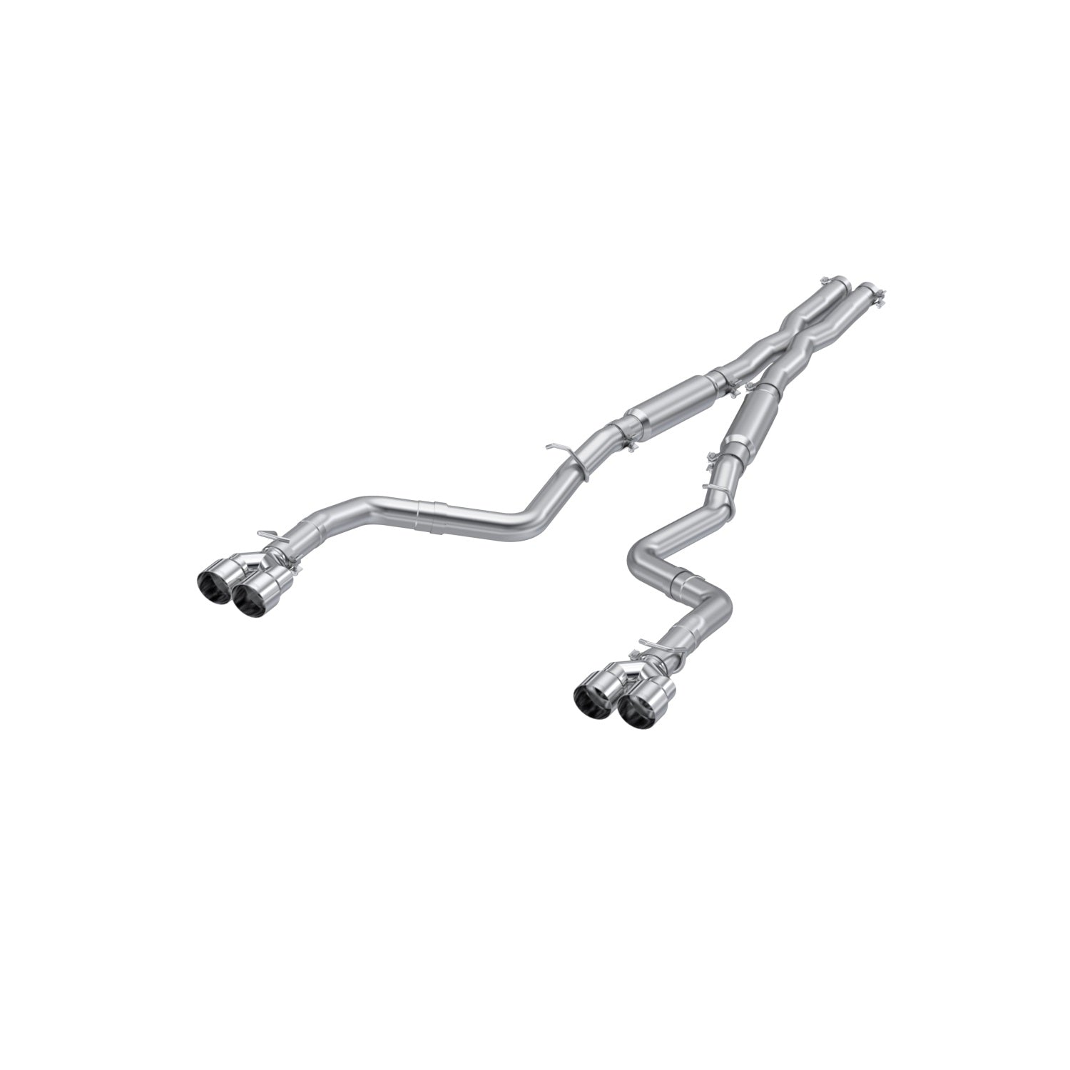 MBRP 15-16 Dodge Challenger RT 5.7L Aluminized Steel 3in Dual Rear Cat-back Quad Tips - Street - S7115AL