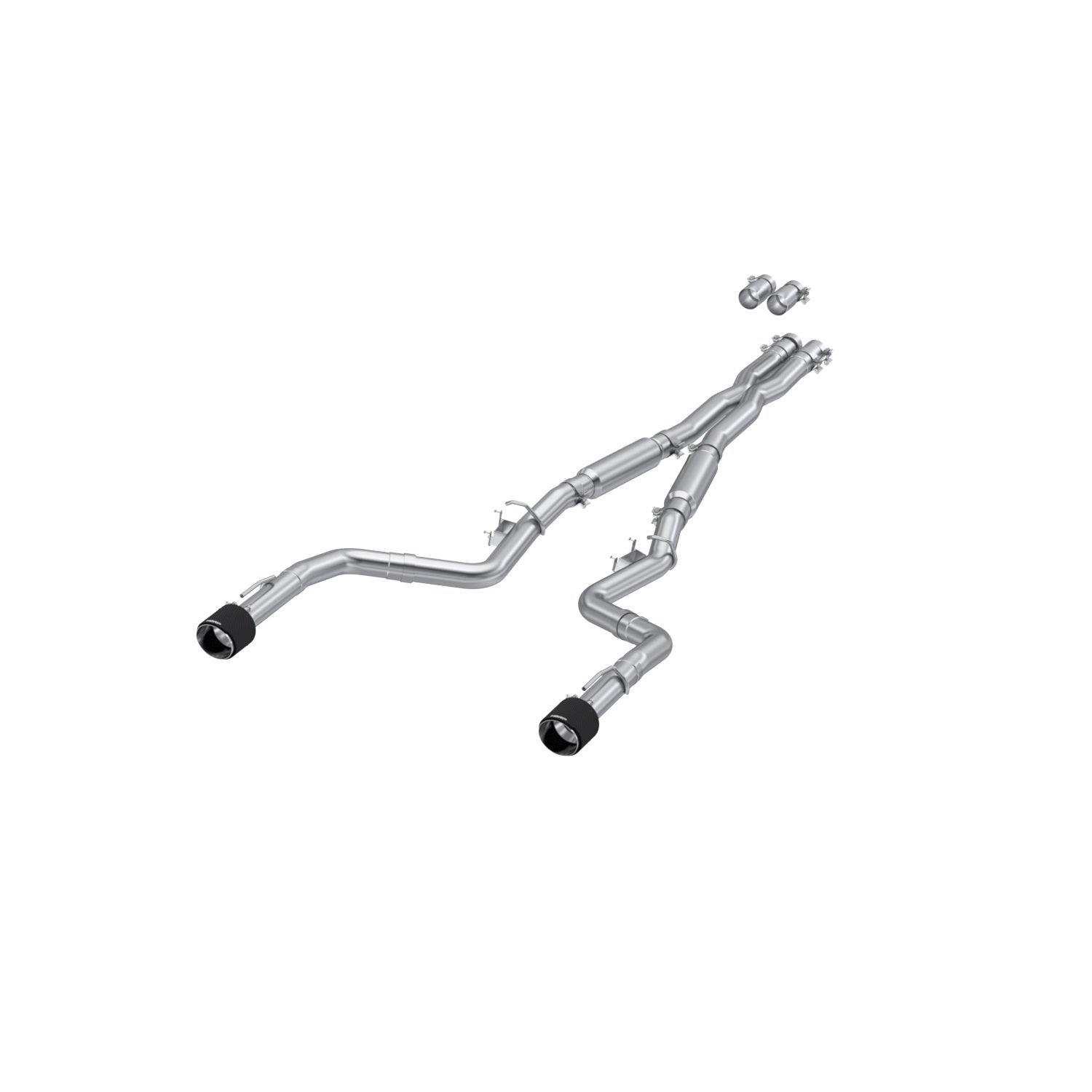 MBRP 17-21 Charger 5.7/6.1/6.4L 3in Dual Rear Exit SS Catback Exhaust w/ Carbon Fiber Tips - S71173CF