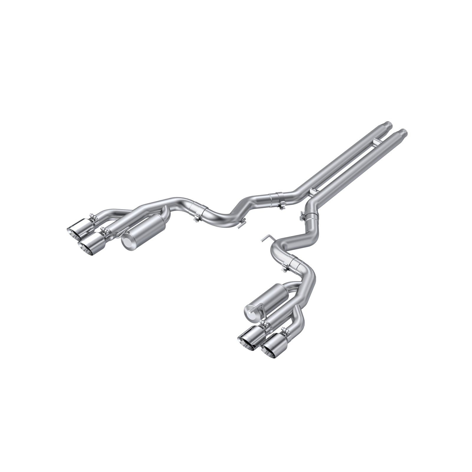 MBRP 18-19 Ford Mustang GT 5.0 3in Cat Back Quad Tip Race Version - T304 - S7207304