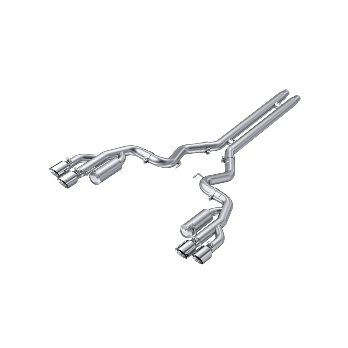 MBRP 18-19 Ford Mustang GT 5.0 3in Cat Back Quad Tip Race Version - AL - S7207AL