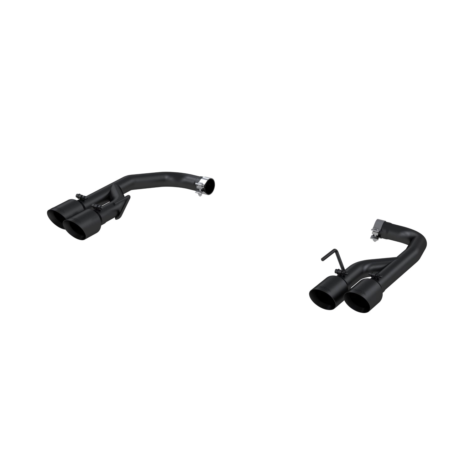 MBRP 18-20 Ford Mustang GT 2.5in Black Coated Non Active Dual Axle Back Exhaust - 4in Dual Wall Tips - S7211BLK