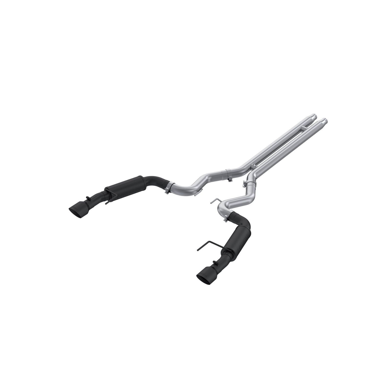 MBRP 2024Ford Mustang GT S650, 5.0 3in Cat-Back Dual Split Black-Coated Aluminized Steel - S7253BLK