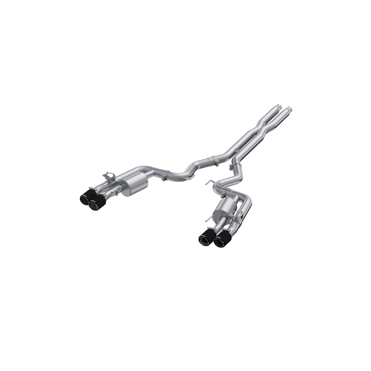 MBRP 2024+ For Mustang GT (S650) 3in Cat-Back Quad Tip - 4in Carbon Fiber Tips - S72553CF