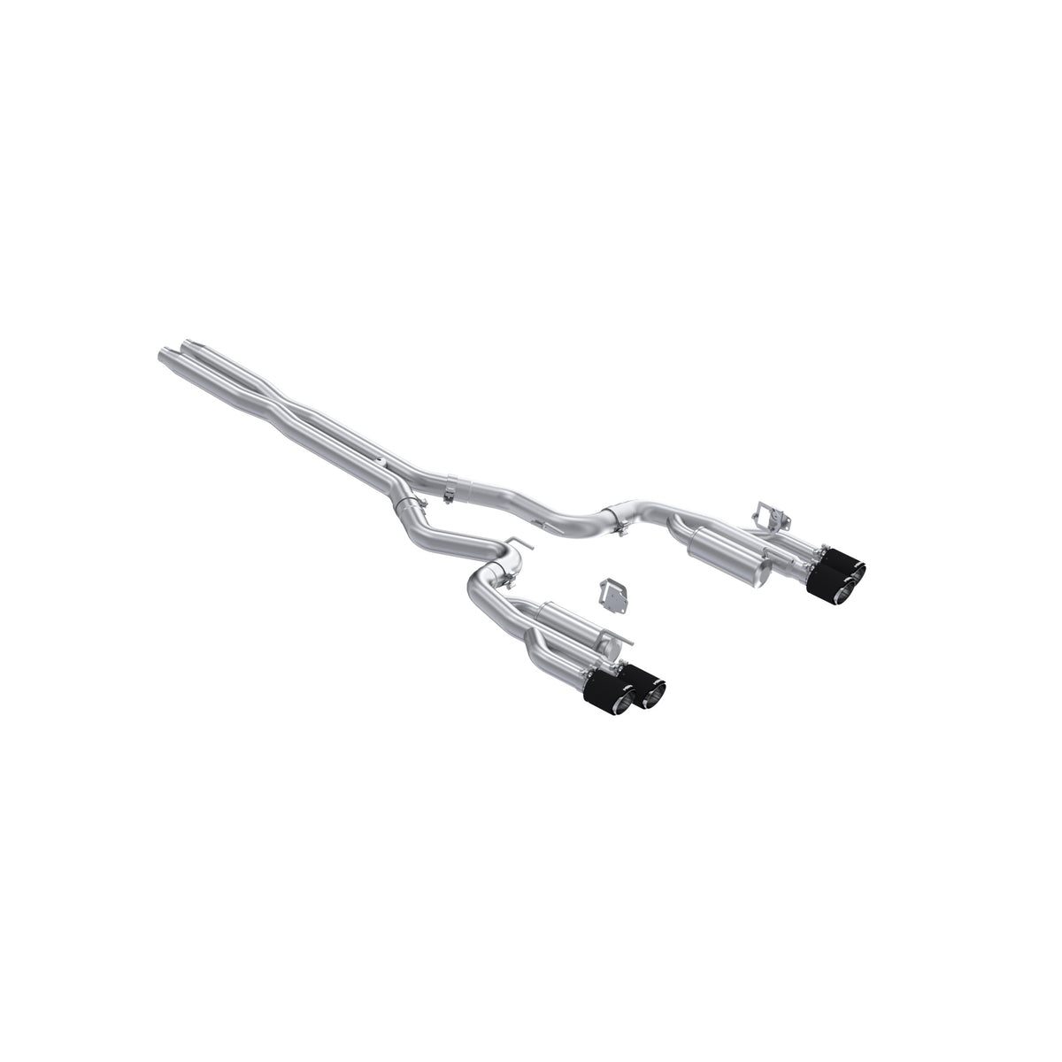 MBRP 2024+ Ford Mustang 5.0L T304 SS 3in Cat-Back Exhaust w/ Quad Carbon Fiber Tips (Valve Delete) - S72823CF
