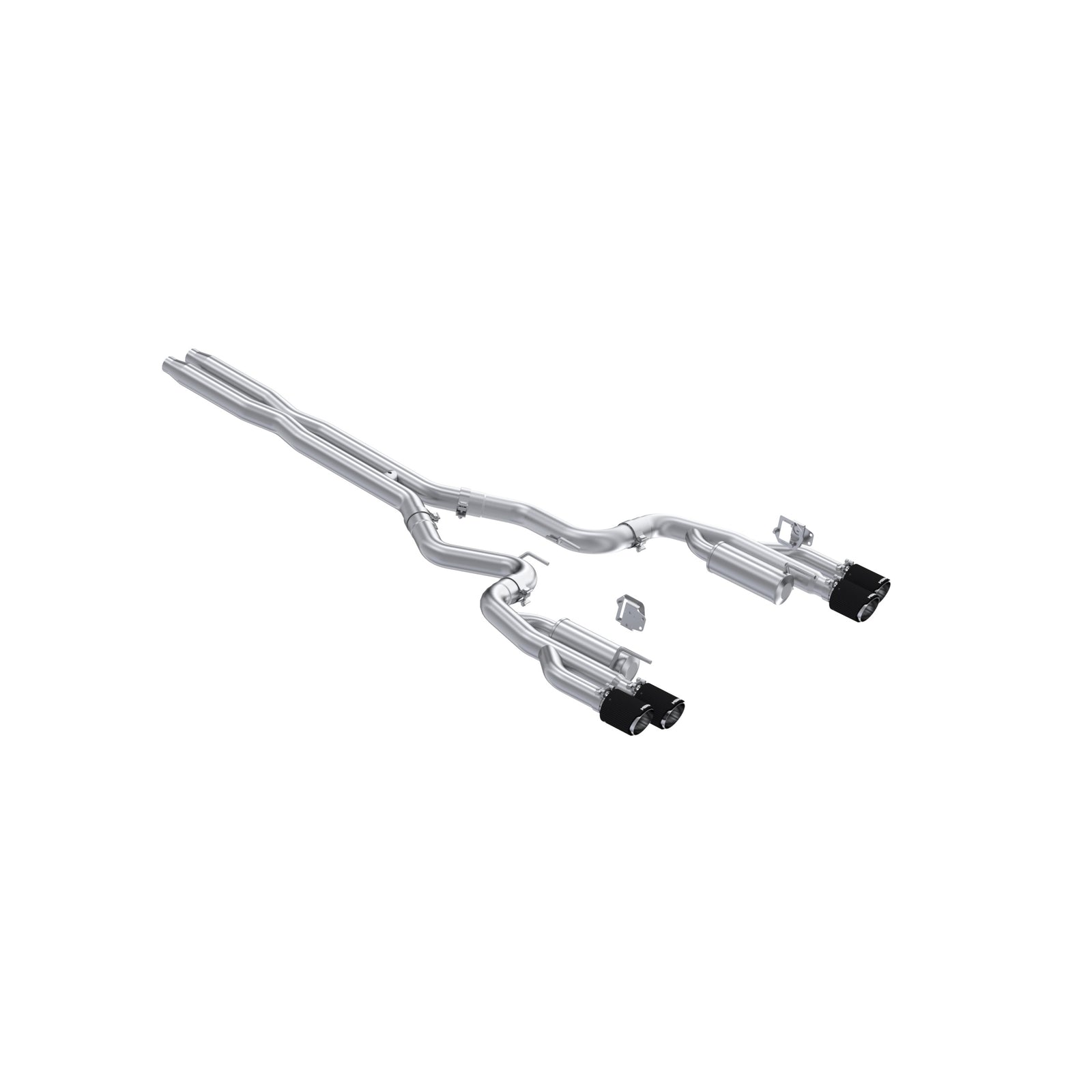 MBRP 2024+ Ford Mustang 5.0L T304 SS 3in Cat-Back Exhaust w/ Quad Carbon Fiber Tips (Valve Delete) - S72823CF