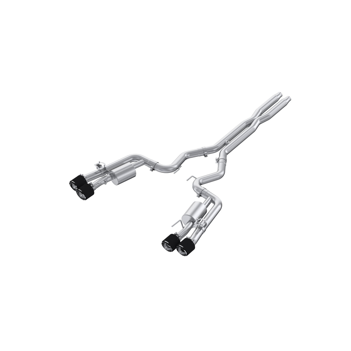 MBRP 2024 Ford Mustang Dark Horse 3in Dual Split Rear Exit Exhaust w/ Quad CF Tips - T304 - S72843CF