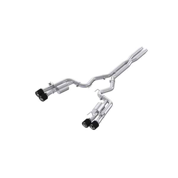 MBRP 2024 Ford Mustang Dark Horse 3in Dual Split Rear Exit Exhaust w/ Quad CF Tips - T304 - S72843CF