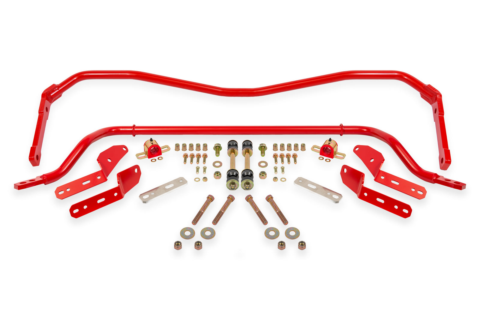 BMR 64-72 A-Body Front & Rear Sway Bar Kit w/ Bushings - Red - SB028R