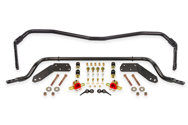 BMR 78-87 G-Body Front & Rear Sway Bar Kit w/ Bushings - Black Hammertone - SB031H