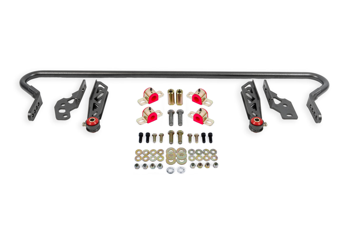 BMR 11-14 S197 Mustang Rear Hollow 25mm Adj. Sway Bar Kit w/ Bushings - Black Hammertone - SB042H
