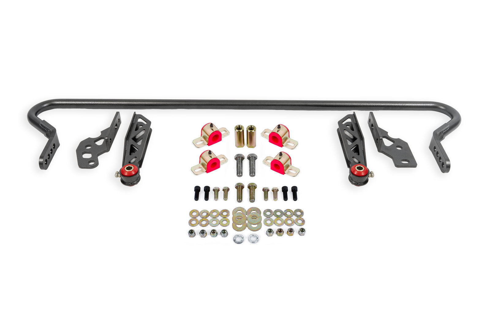 BMR 11-14 S197 Mustang Rear Hollow 25mm Adj. Sway Bar Kit w/ Bushings - Black Hammertone - SB042H
