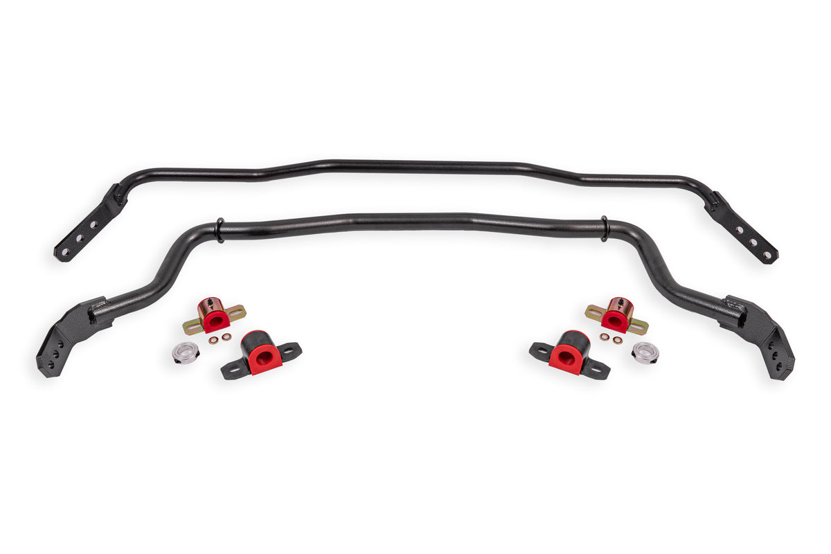 BMR 15-23 S550 Mustang Front & Rear Sway Bar Kit w/ Bushings - Black Hammertone - SB043H