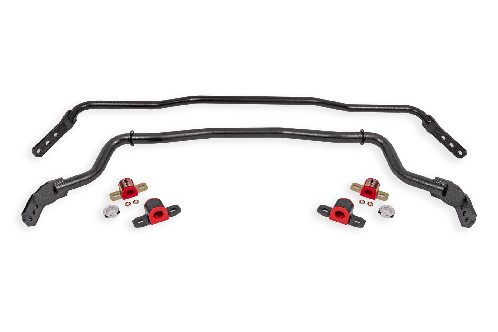BMR 15-23 S550 Mustang Front & Rear Sway Bar Kit w/ Bushings - Black Hammertone - SB043H