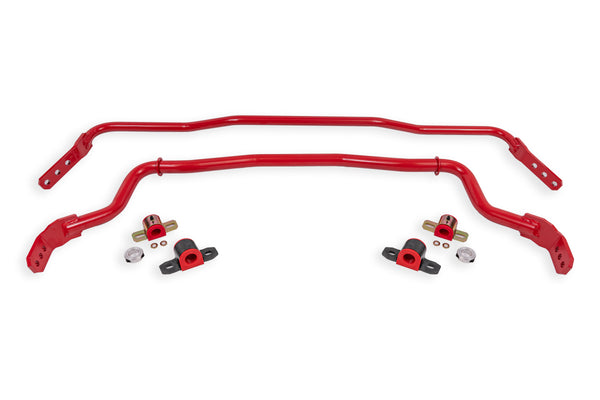 BMR 15-23 S550 Mustang Front & Rear Sway Bar Kit w/ Bushings - Red - SB043R