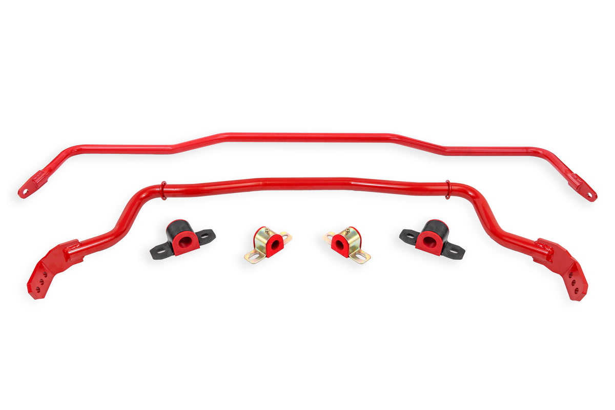 BMR 15-23 S550 Mustang Sway Bar Kit with Bushings Front and Rear Red - SB760R