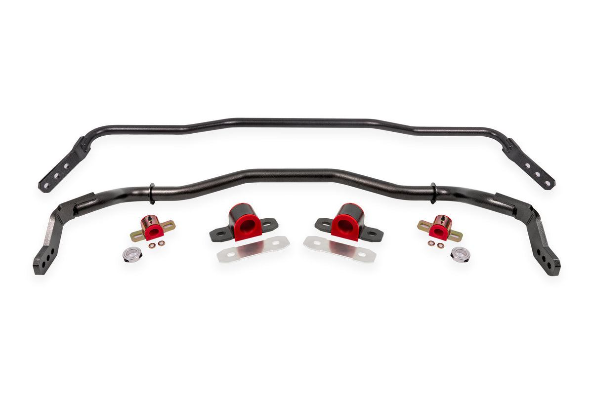 BMR 15-23 S550 Mustang Sway Bar Kit with Bushings  Front and Rear Black Hammertone - SB763H