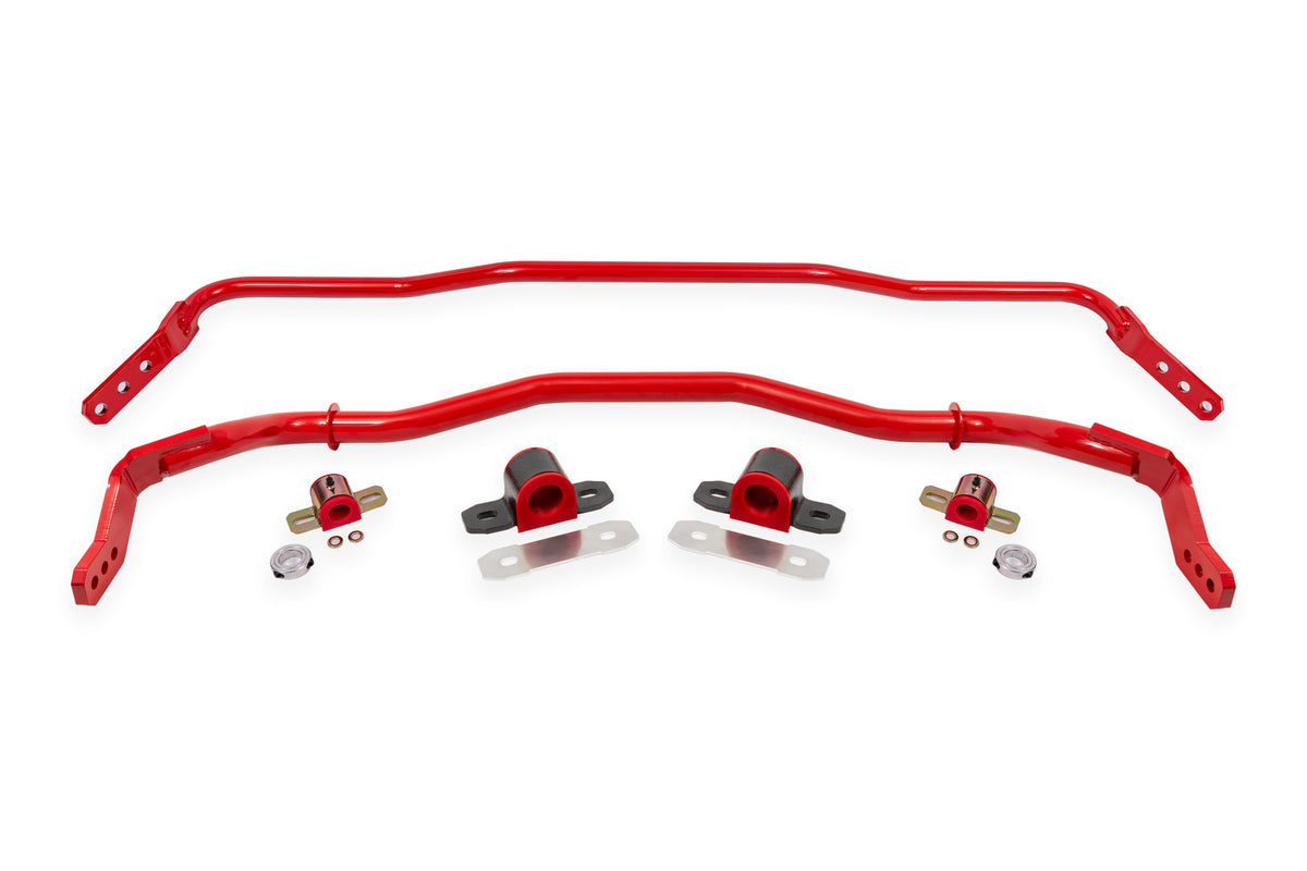 BMR 15-23 S550 Mustang Sway Bar Kit with Bushings  Front and Rear Red - SB763R