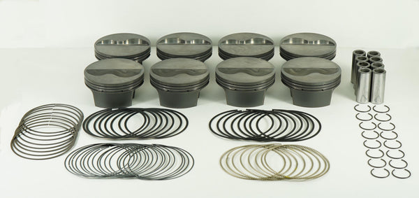Mahle MS Piston Set SBC 361ci 4.050in Bore 3.5in Stroke 5.7in Rod .927 Pin -8cc 12.1 CR Set of 8 - 197724950