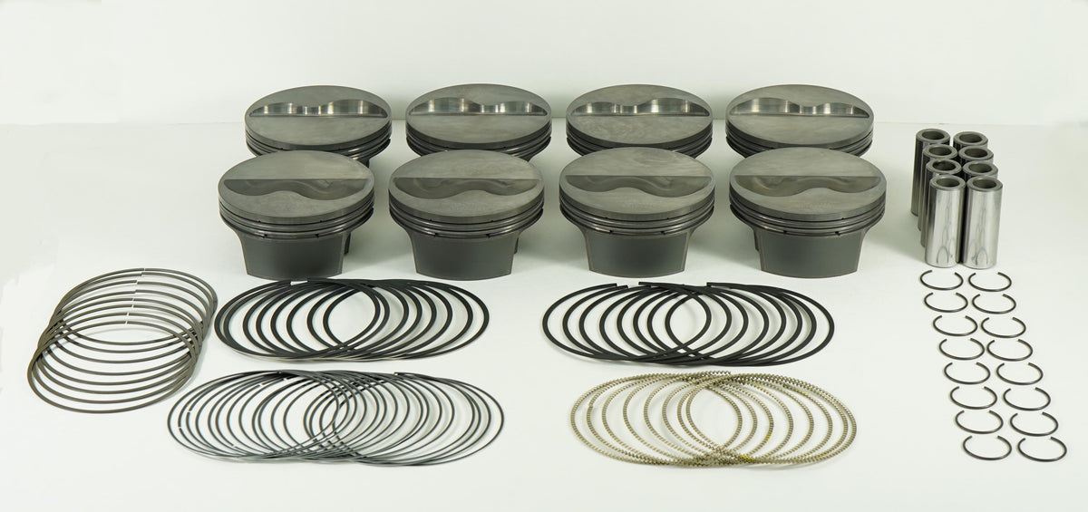 Mahle MS Piston Set SBC 362ci 4.06in Bore 3.5/3.75stk 6.125/6in Rod .927 Pin 12.0/12.7 CR Set of 8 - 197753160
