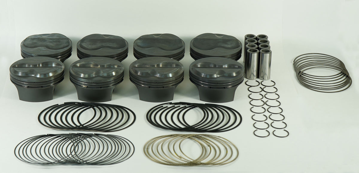 Mahle MS Piston Set Chevy SB 389ci 4.130in Bore 3.625 Stroke 6.125 Rod .927 Pin 9cc 13.5CR -Set Of 8 - 197754730