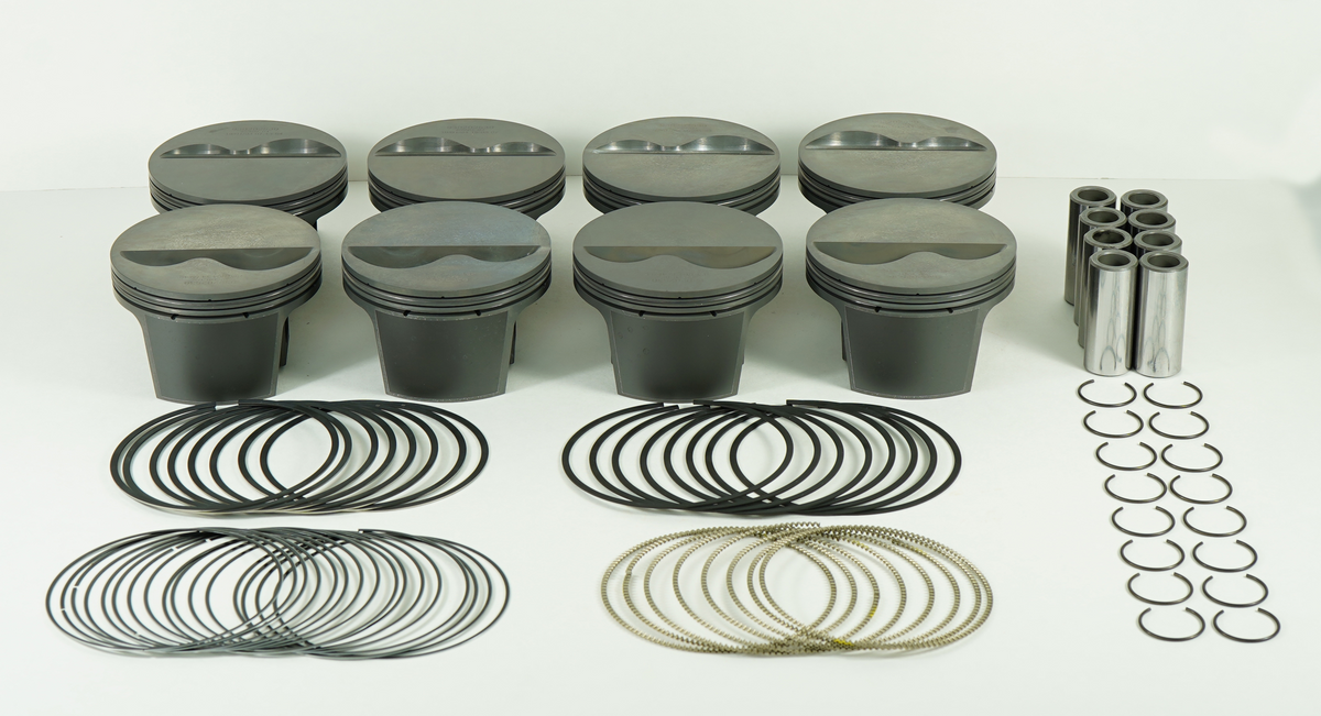 Mahle MS Piston Set SBC 362ci 4.06in Bore 3.500in Stroke 6.0in Rod .927in Pin -4cc 10.7 CR Set of 8 - 930202660