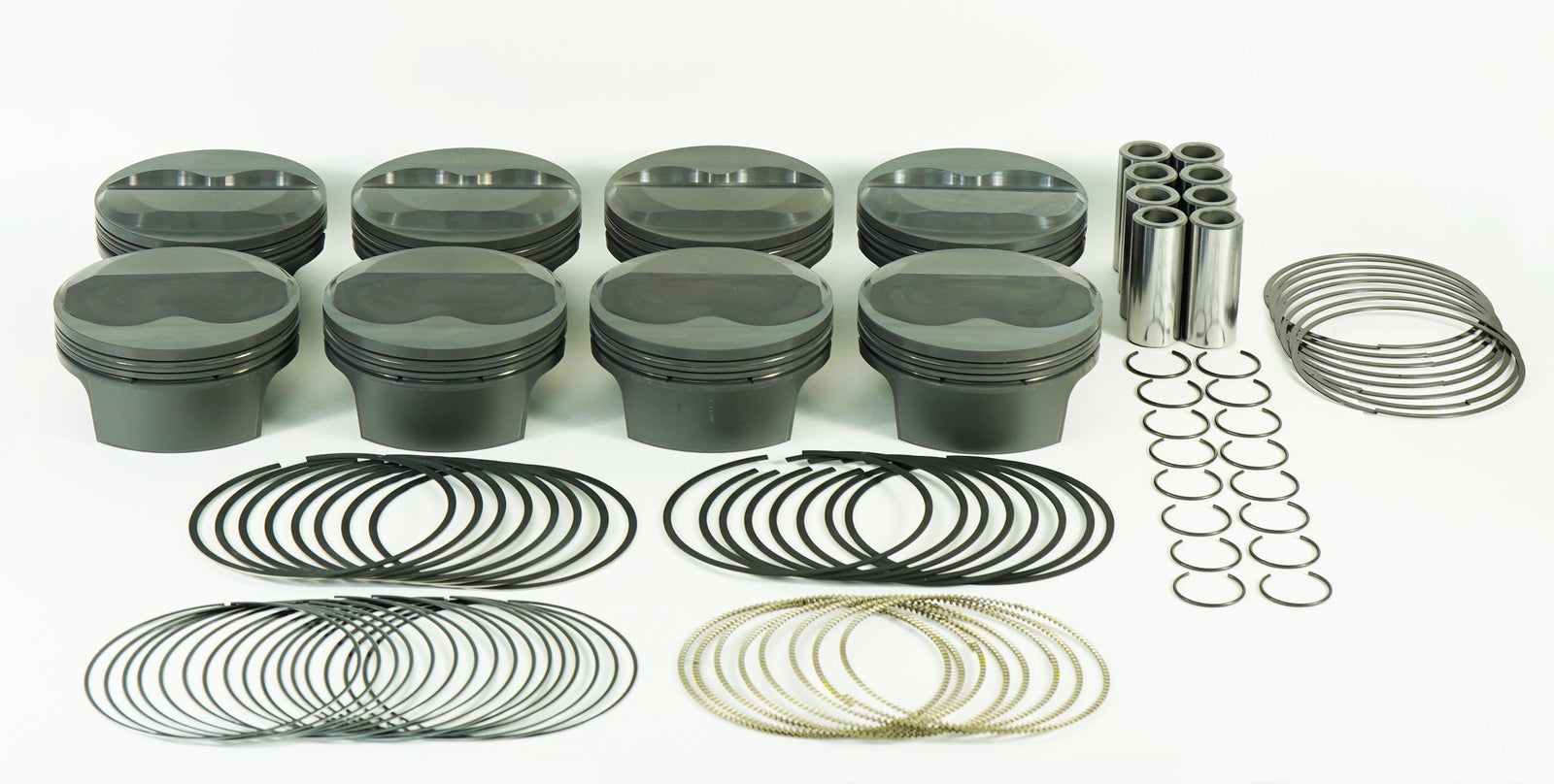 Mahle MS Piston Set SBC 435ci 4.165in Bore 4.000in Stroke 6.0in Rod 0.927 Pin 4cc 13.9 CR Set of 8 - 930208865