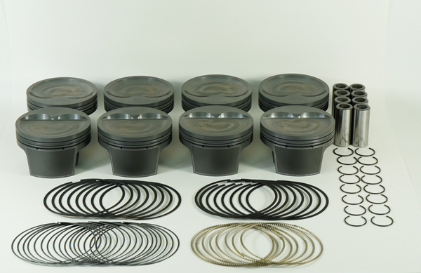 Mahle MS Piston Set SBC 433ci 4.155in Bore 4.000in Stroke 6.0in Rod .927 Pin -20cc 10.5 CR Set of 8 - 930211455