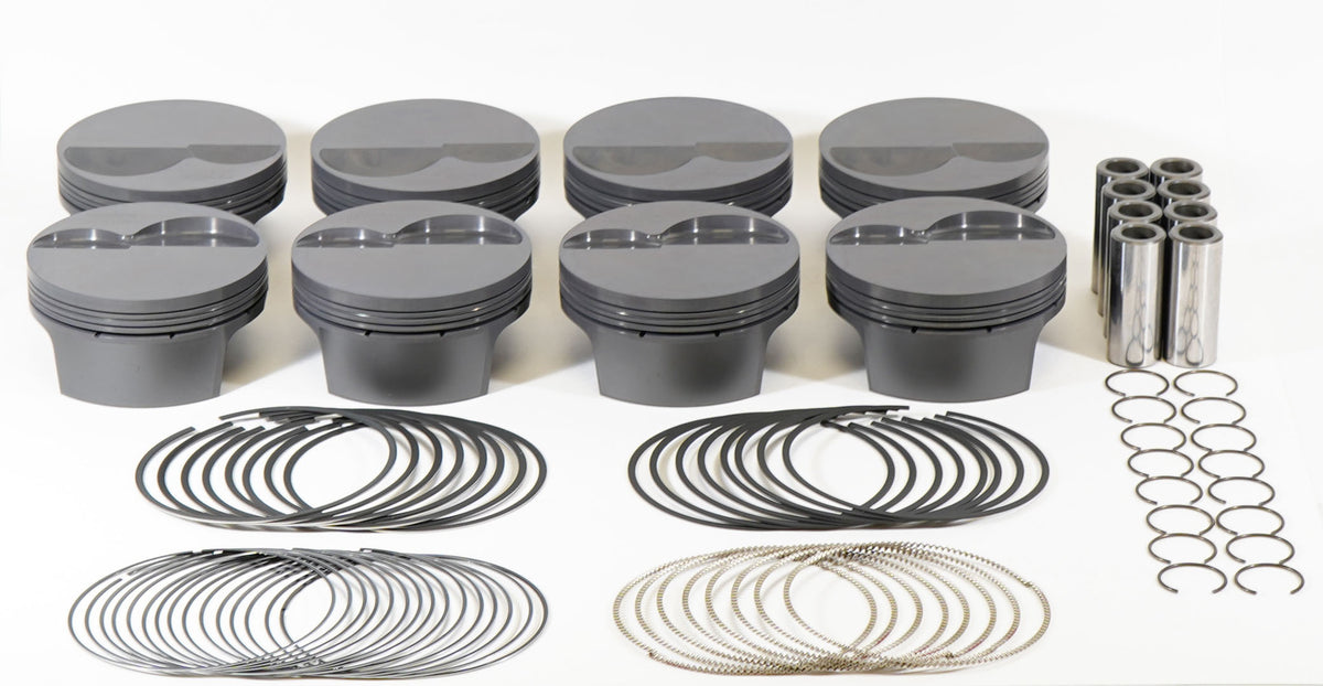 Mahle MS Small Block Ford Twisted Wedge Flat Top 11R PowerPak Piston Set - 930250540