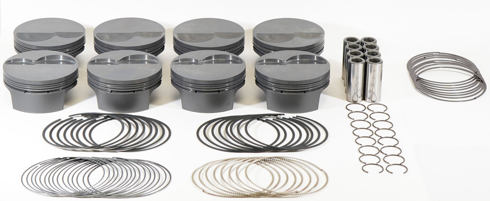 Mahle MS Piston Set SBF 348ci 4.125in Bore 3.4in Stroke 5.4in Rod .927 Pin -6cc 10.4 CR Set of 8 - 930250425