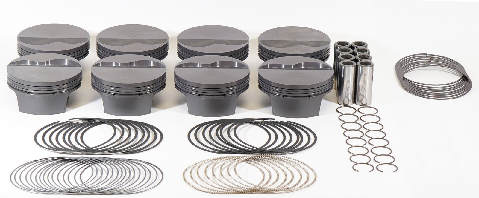 Mahle MS Piston Set SBF 348ci 4.040in Bore 3.4in Stroke 5.4in Rod .927 Pin -6cc 10.0 CR Set of 8 - 930244740