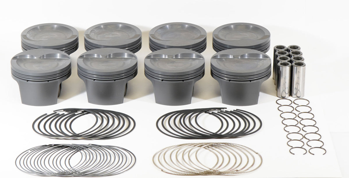 Mahle MS Piston Set SBF 348ci 4.042in Bore 3.4in Stroke 5.4in Rod 0.927 Pin -6cc 10.0 CR Set of 8 - 930244742 — Mahle Motorsport (family-generic image)