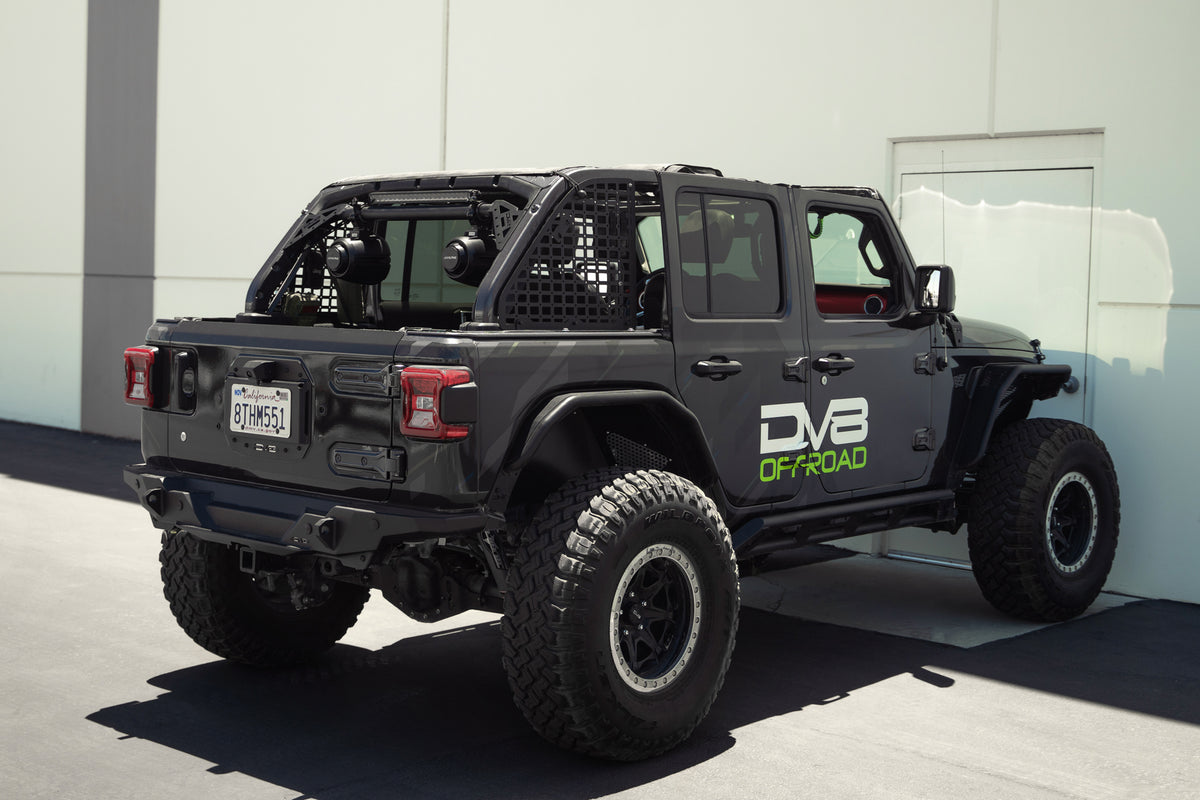 DV8 Offroad - Jeep Wrangler JL Rear Speaker & Light Bar Mount - SBJL-01