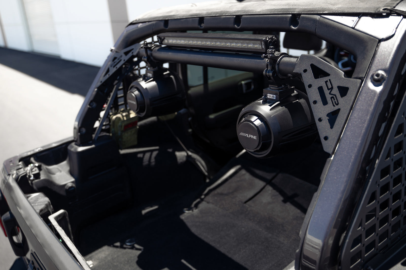 DV8 Offroad - Jeep Wrangler JL Rear Speaker & Light Bar Mount - SBJL-01