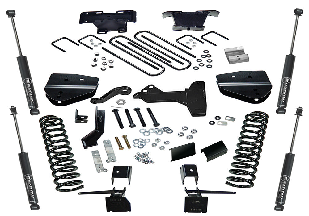 Superlift 17-19 Ford F-250/F-350 SuperDuty 4WD (Diesel Only) 6in Lift Kit w/ SLF Shocks - K167 - front view